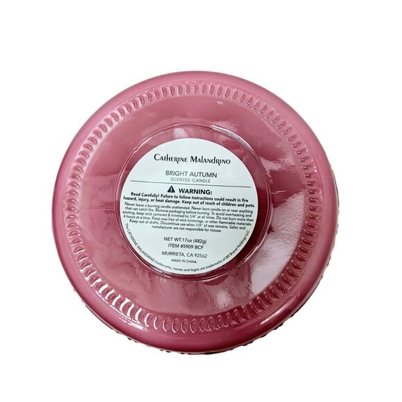 Catherine Malandrino BRIGHT AUTUMN Candle SOY Hand Poured Exotic Jar Retail $67 - Picture 12 of 13